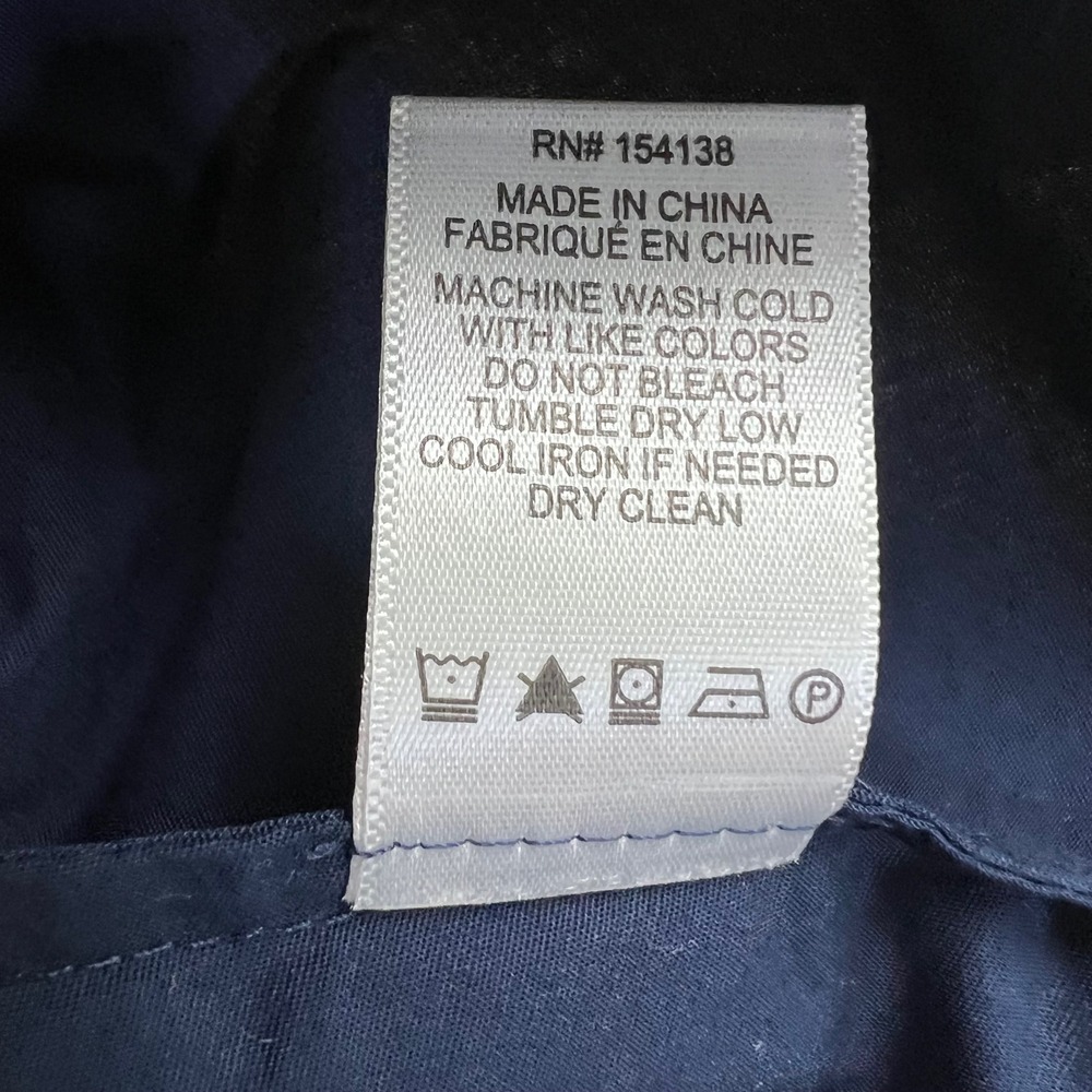 STAUD Romy Dress Navy Blue Sleeveless Cotton Poplin Drop Waist Maxi Size 00 - Picture 7 of 10